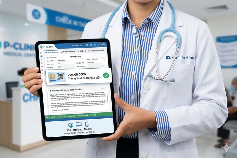 Bác sĩ sử dụng bệnh án điện tử