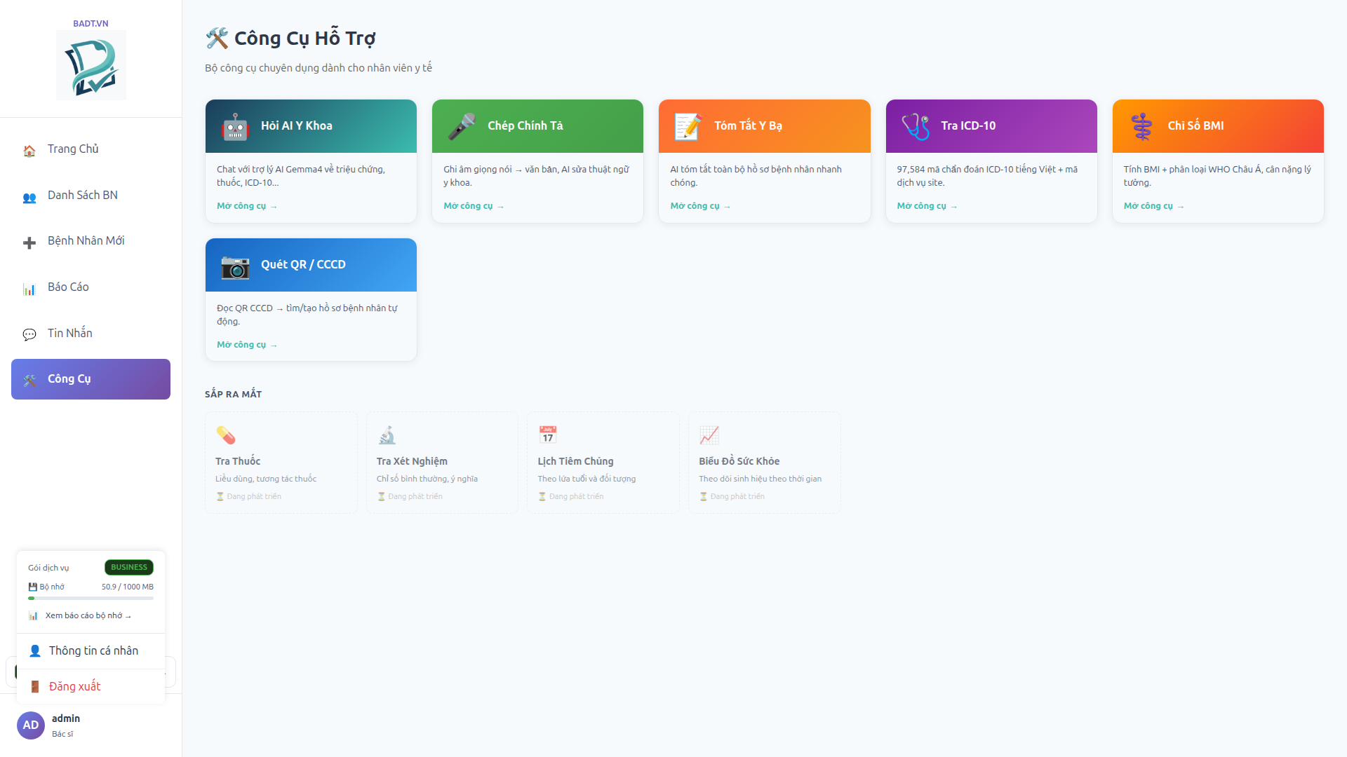 User Menu
